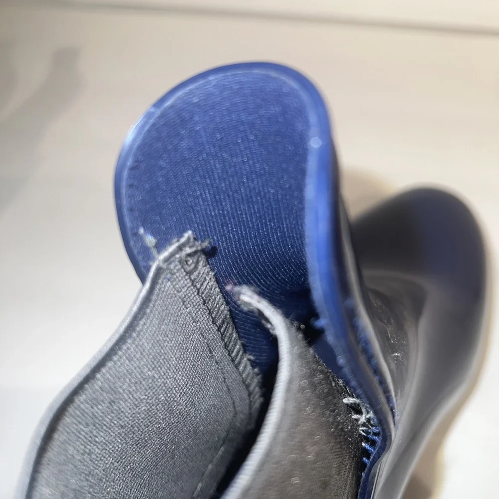 Lauren Ralph Lauren Tally Chelsea Rain Boots  Blue Pull-On Womens Size‎ 7